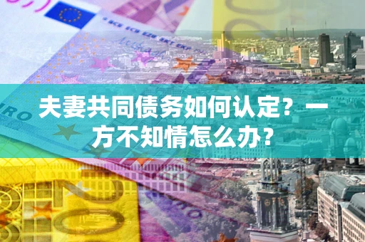 济南夫妻共同债务如何认定？一方不知情怎么办？